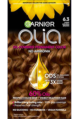 Garnier olia oil powered permanent hair color